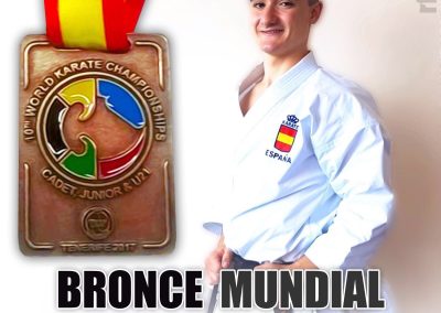 El colindrés Martín Ruiz gana la medalla de bronce en el Campeonato del Mundo de Kárate disputado en Tenerife. Enhorabuena Campeón.