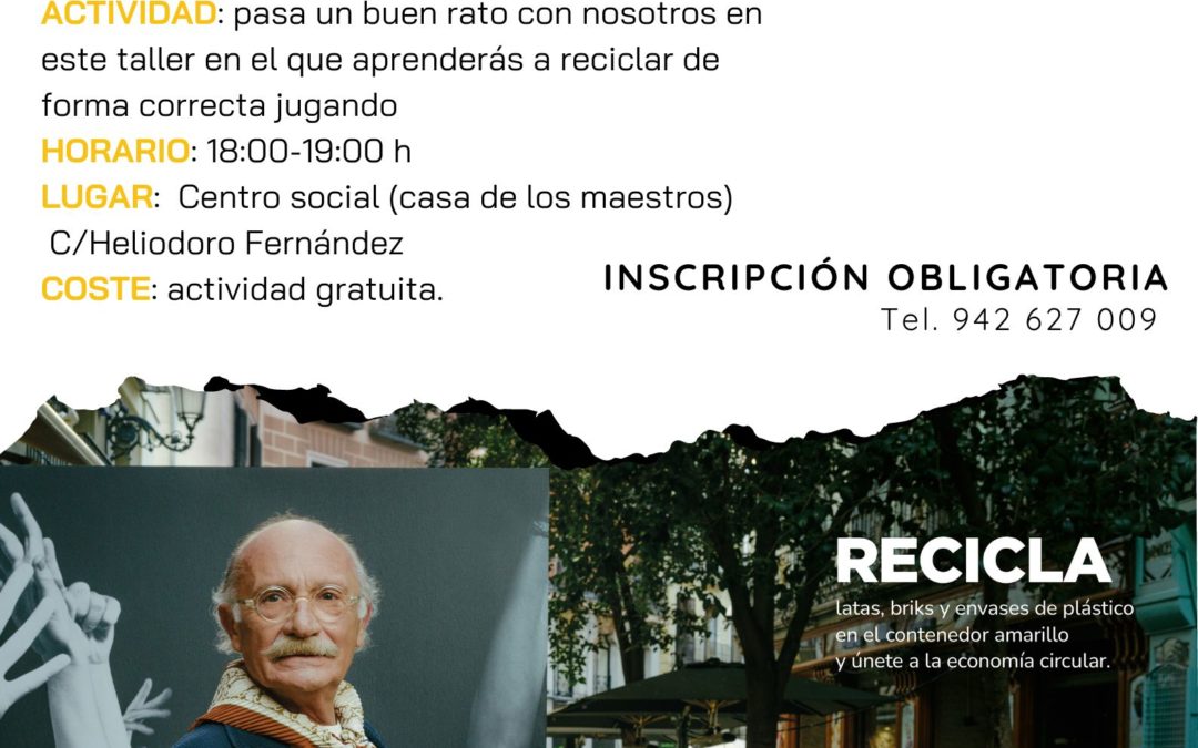 COLINDRES CELEBRA UN TALLER DE RECICLAJE Y ECONOMÍA CIRCULAR PARA MAYORES